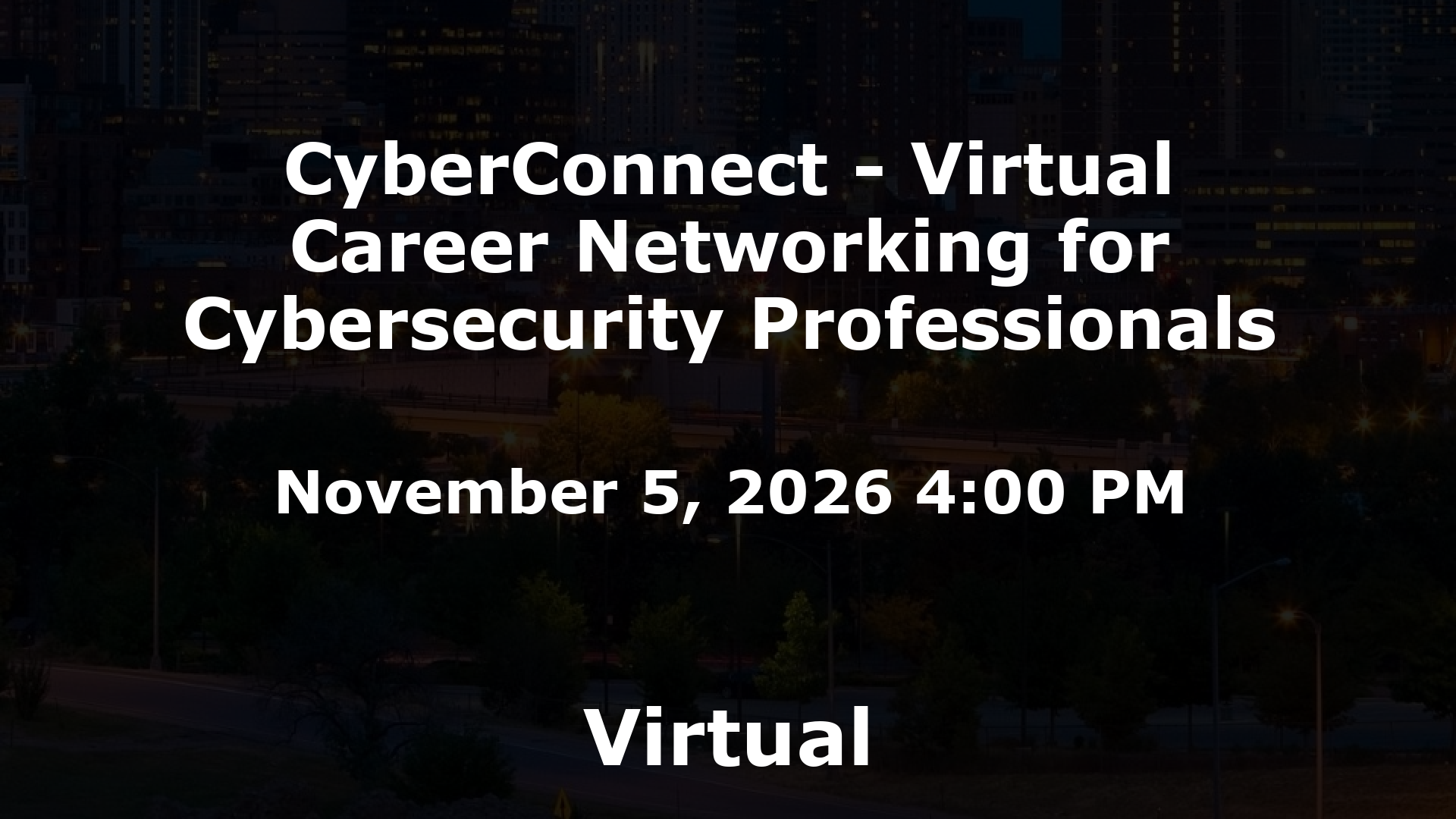 CyberConnect - Virtual Career Networking for Cybersecurity Professionals event image